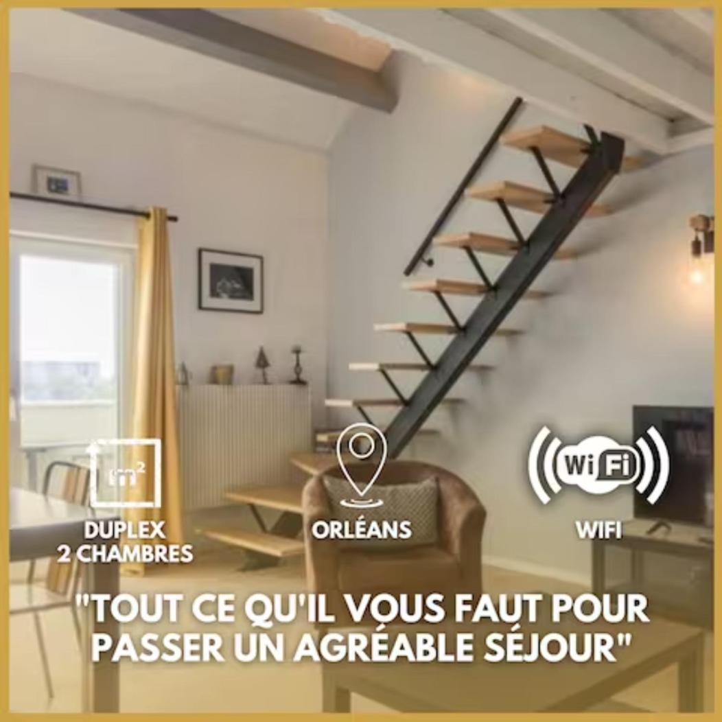 Le Duplex Ensoleille Du Parc * Parking * Balcon * Apartment Orleans Luaran gambar